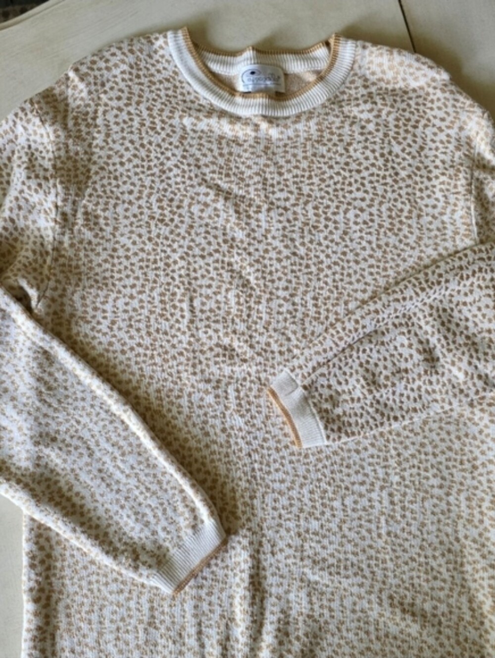 Vintage 80s/90s Cappagallo Sport Animal Print Sweater Dress / Long Tunic 🤎 - Picture 7 of 12